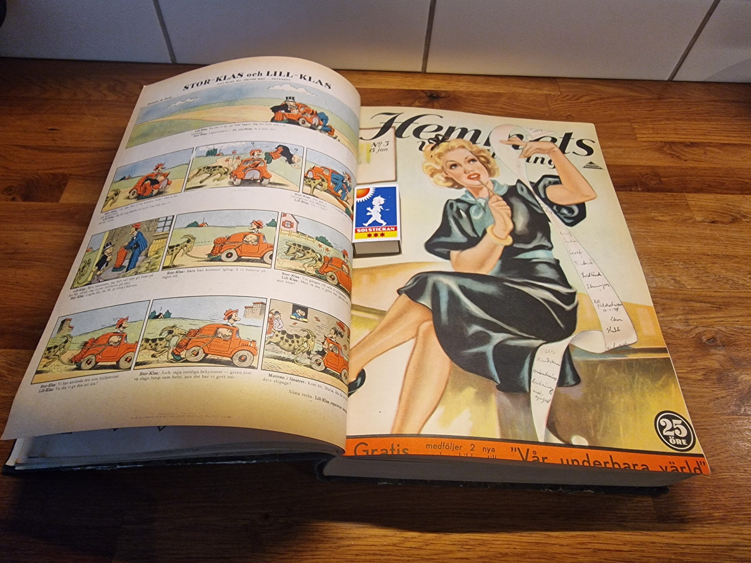 5499) Hemmets Veckotidning från 1937 nummer 1-26 i bokform 160 kr.